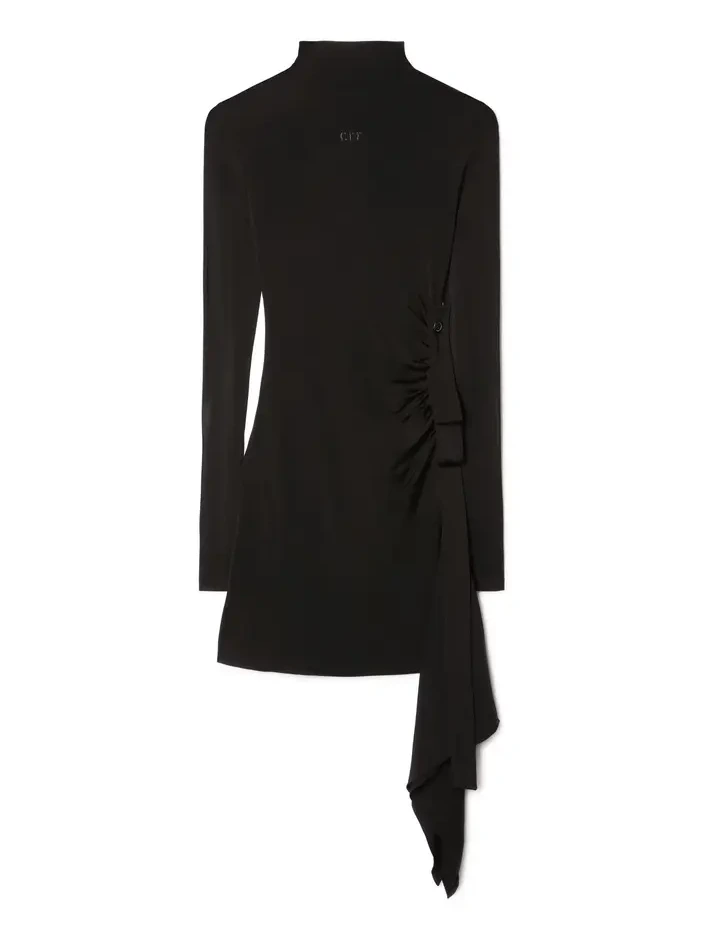 Black Draped Mini Dress Black Draped Mini Dress