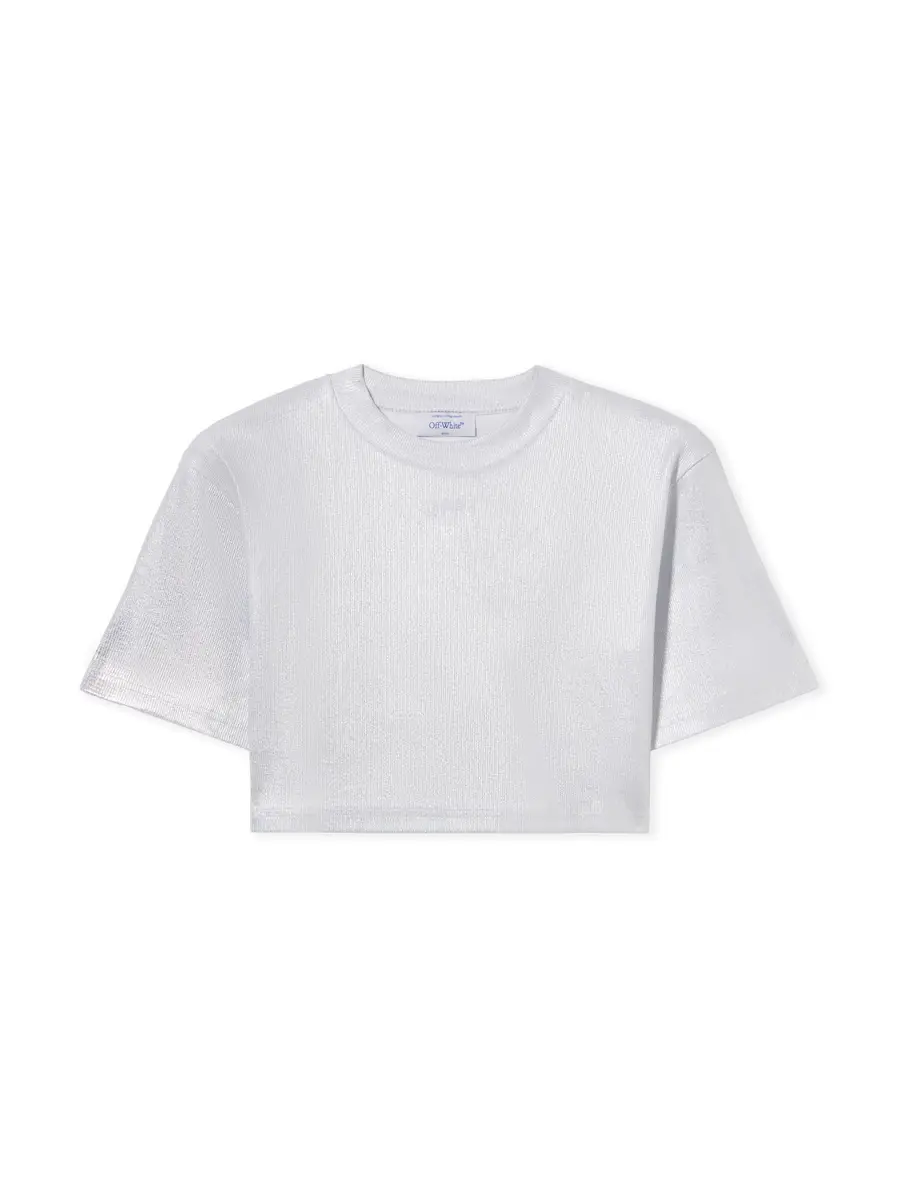 Off-White Off Coated Rib Crop T-Shirt | Thumbnail 2