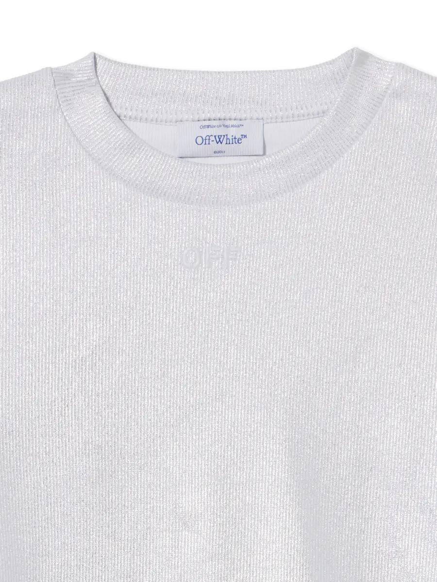 Off-White Off Coated Rib Crop T-Shirt | Thumbnail 3