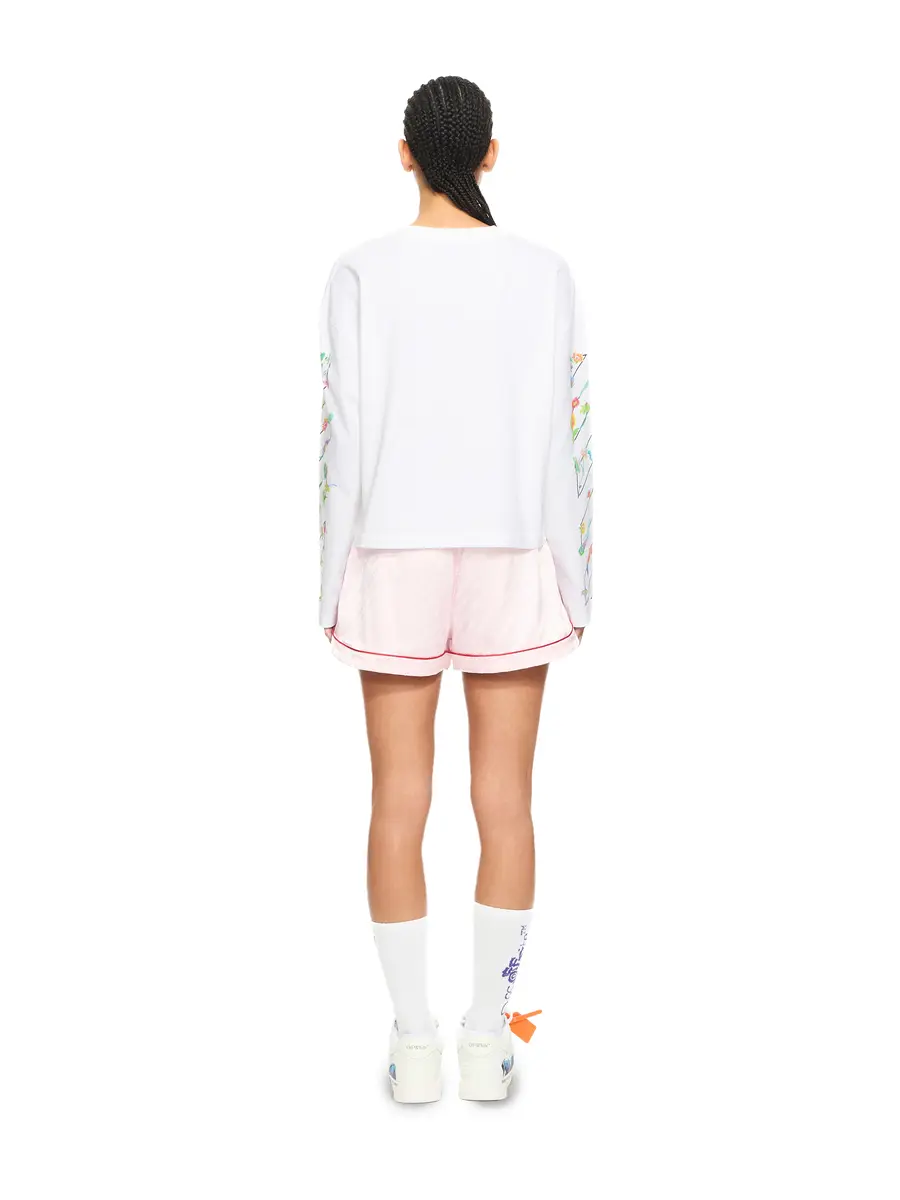 Off-White Diagonal Glowing Flower Long-Sleeved T-shirt | Thumbnail 4 Off-White Diagonal Glowing Flower Long-Sleeved T-shirt | Thumbnail 4