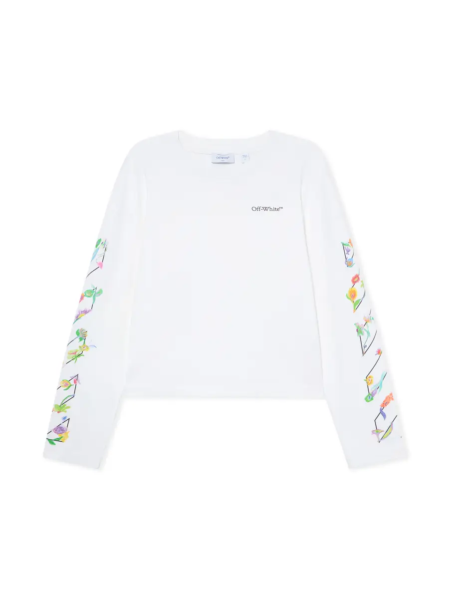 Diagonal Glowing Flower Long-Sleeved T-shirt Diagonal Glowing Flower Long-Sleeved T-shirt