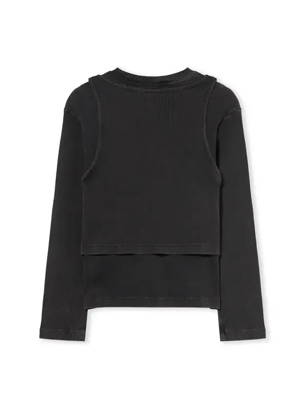 Off-White Stamp Acid Wash Rib Top