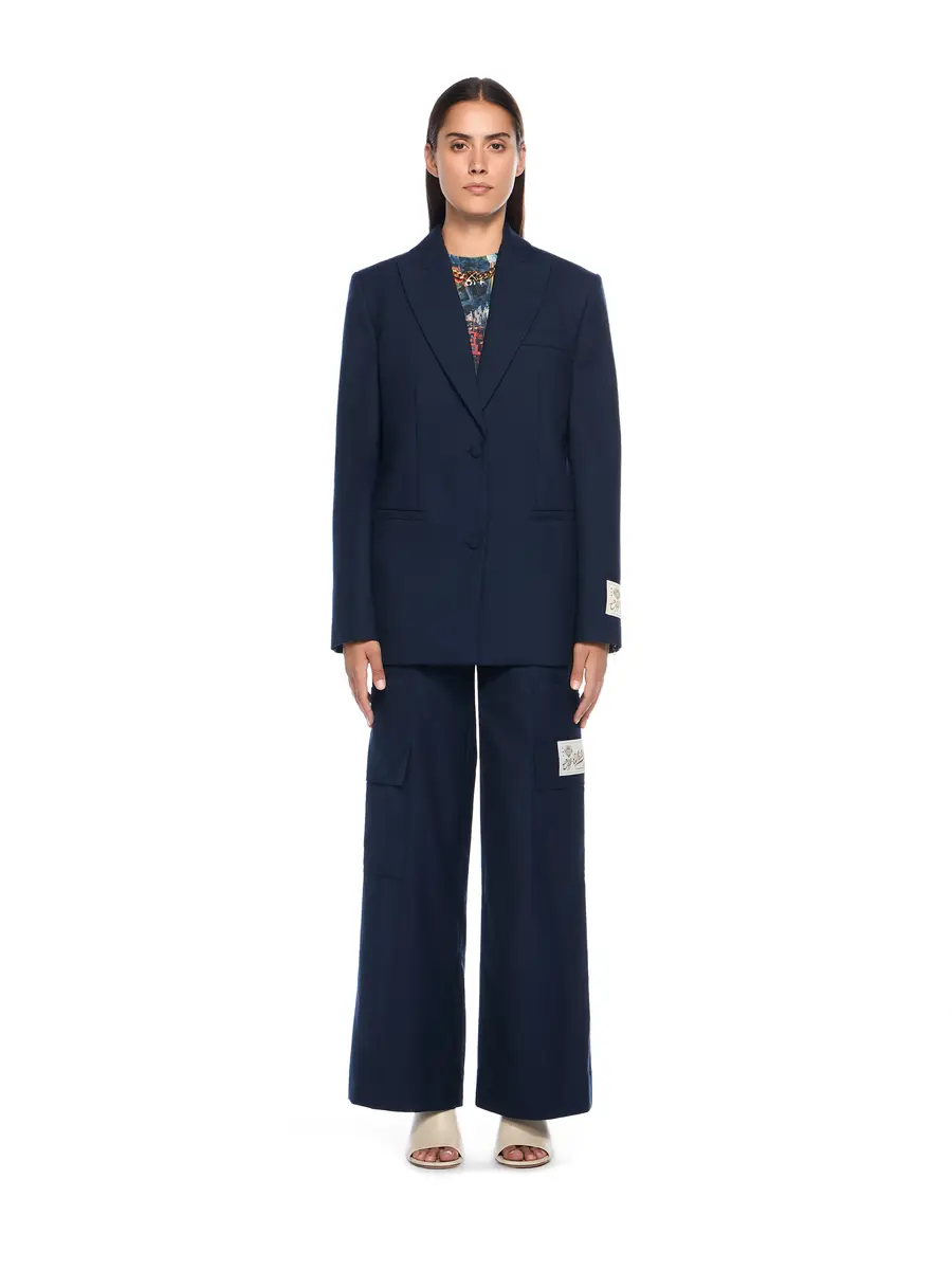 Off-White Gabardine Label Tomboy Blazer | Thumbnail 2