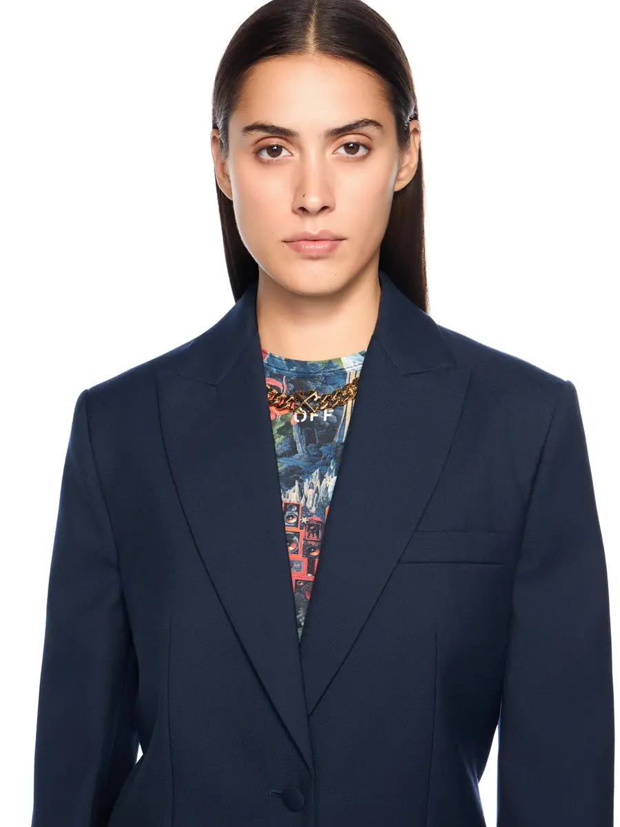 Off-White Gabardine Label Tomboy Blazer | Thumbnail 5