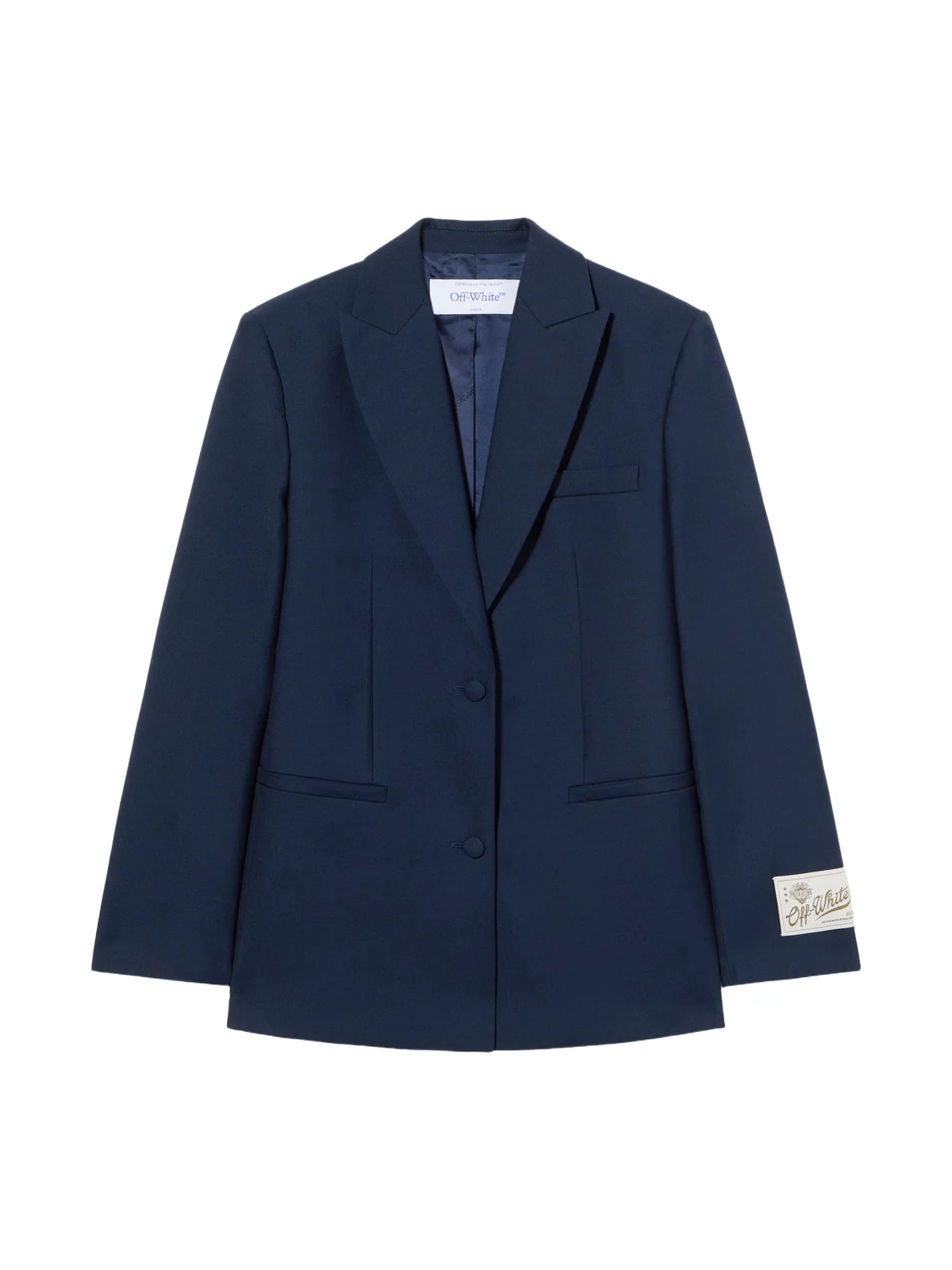 Off-White Gabardine Label Tomboy Blazer