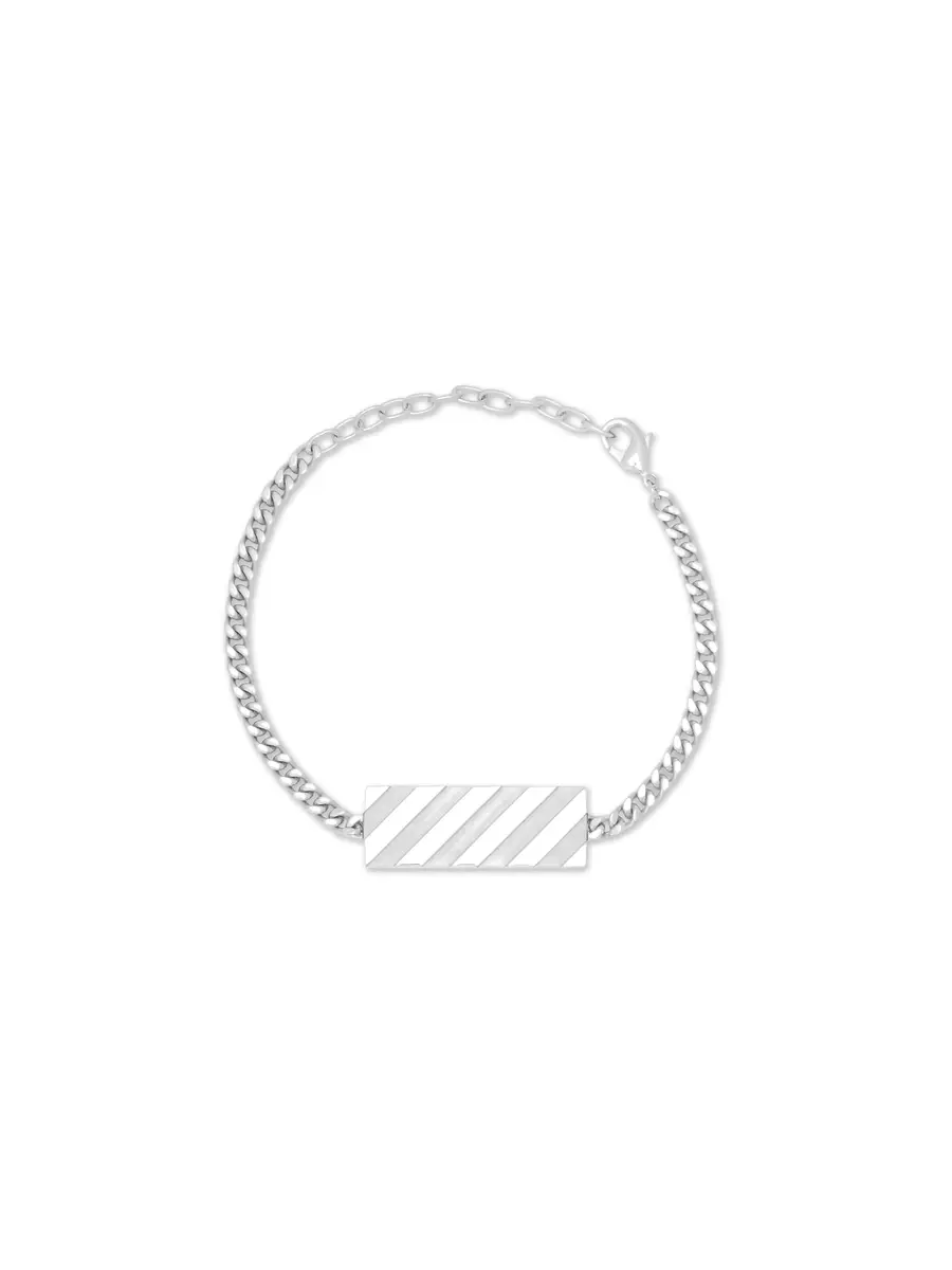 Off-White Diagonal Metal Bracelet