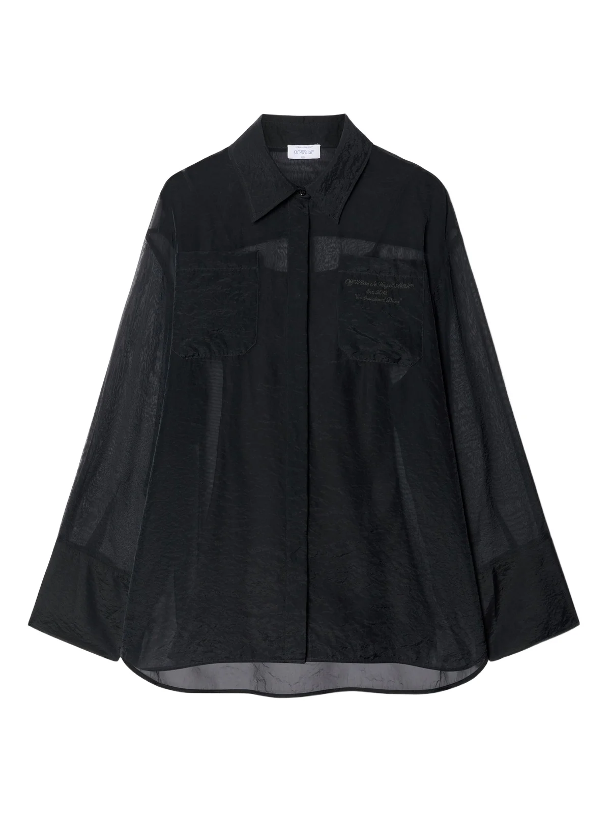 Black Organza Shirt Dress Black Organza Shirt Dress