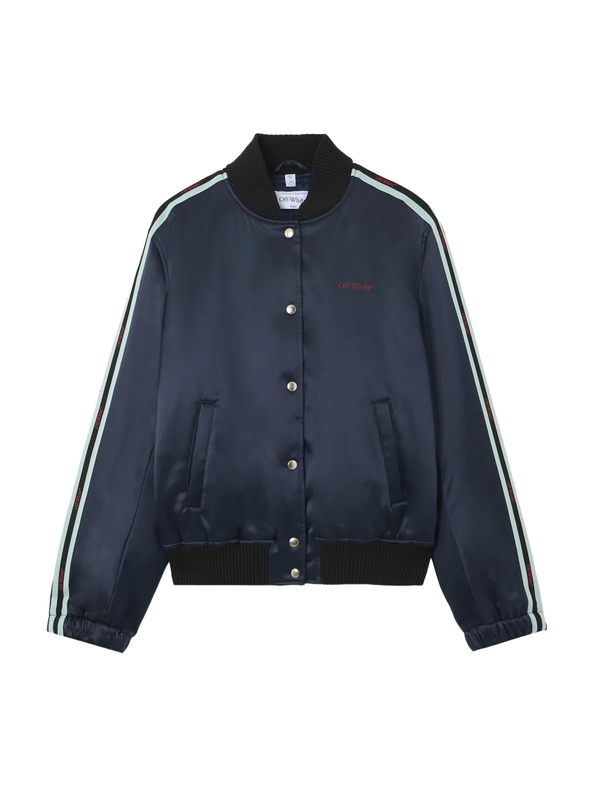 Off-White Satin Varsity Jacket