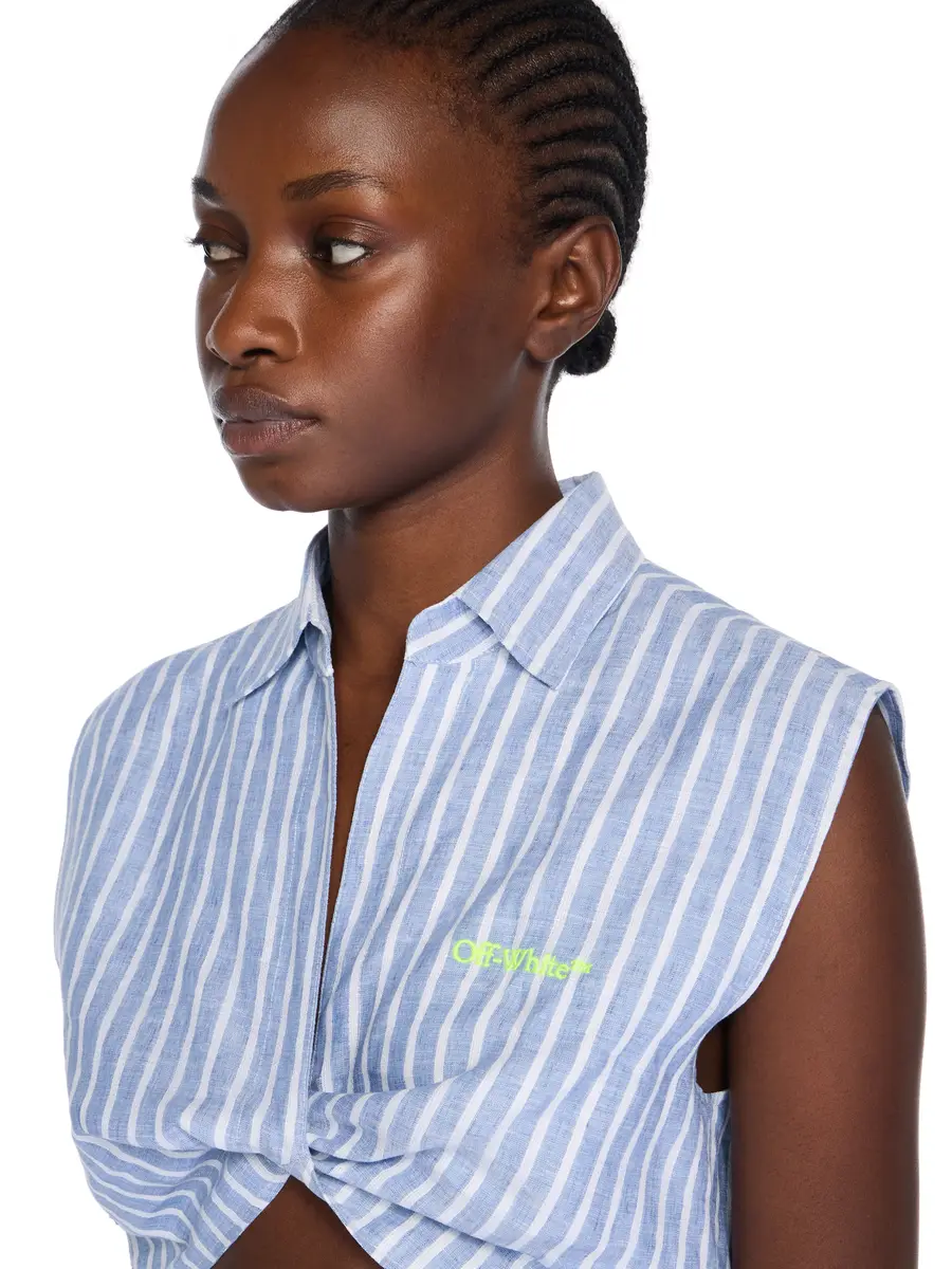 Off-White Striped Sleeveless Shirt | Thumbnail 5 Off-White Striped Sleeveless Shirt | Thumbnail 5