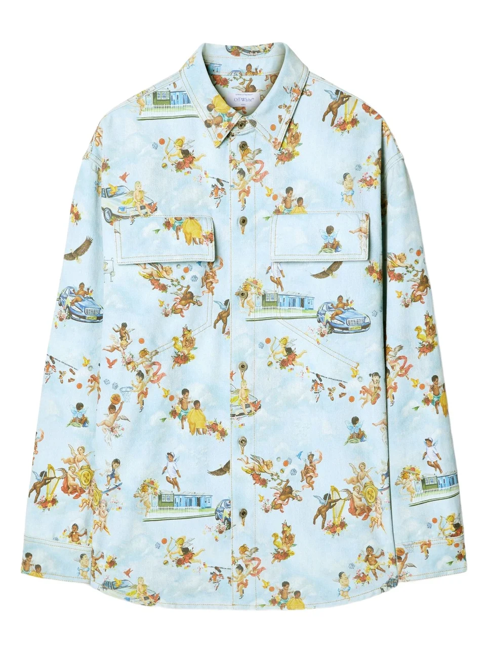 Fresco Print Den Milit Shirt