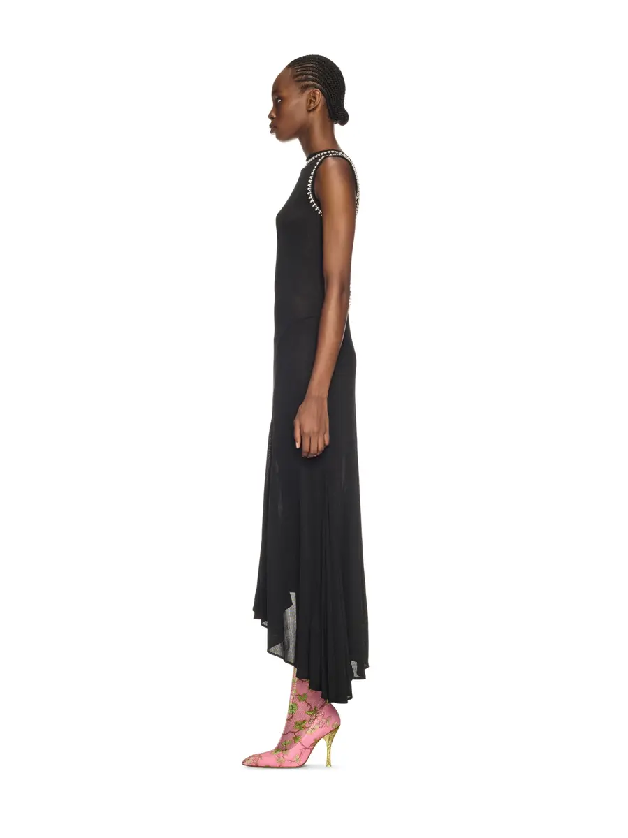 Off-White LIGHT RIB EMB 20S LONG DRESS | Thumbnail 3 Off-White LIGHT RIB EMB 20S LONG DRESS | Thumbnail 3