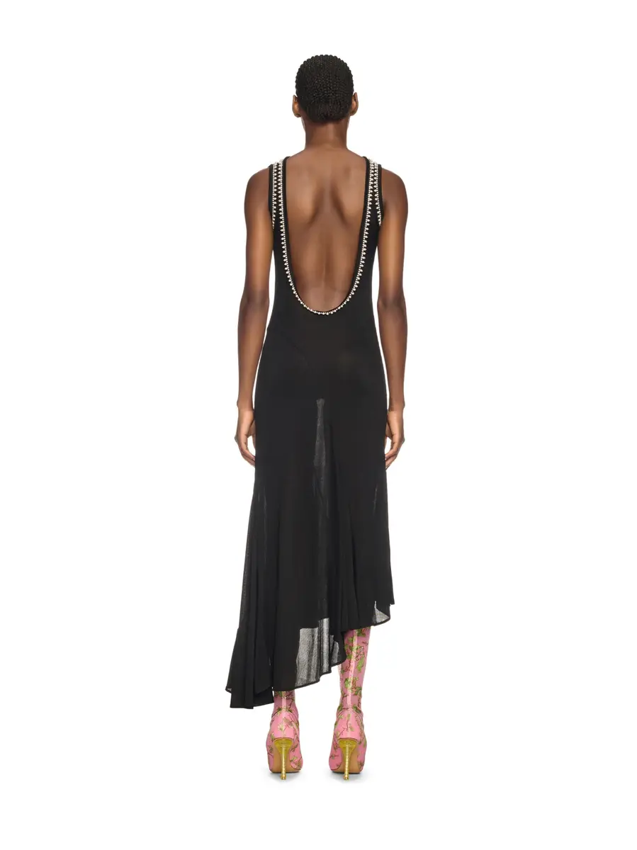 Off-White LIGHT RIB EMB 20S LONG DRESS | Thumbnail 4 Off-White LIGHT RIB EMB 20S LONG DRESS | Thumbnail 4