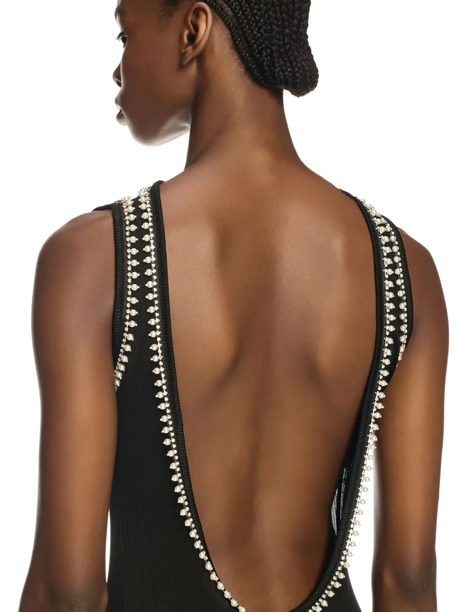 Off-White LIGHT RIB EMB 20S LONG DRESS | Thumbnail 5 Off-White LIGHT RIB EMB 20S LONG DRESS | Thumbnail 5