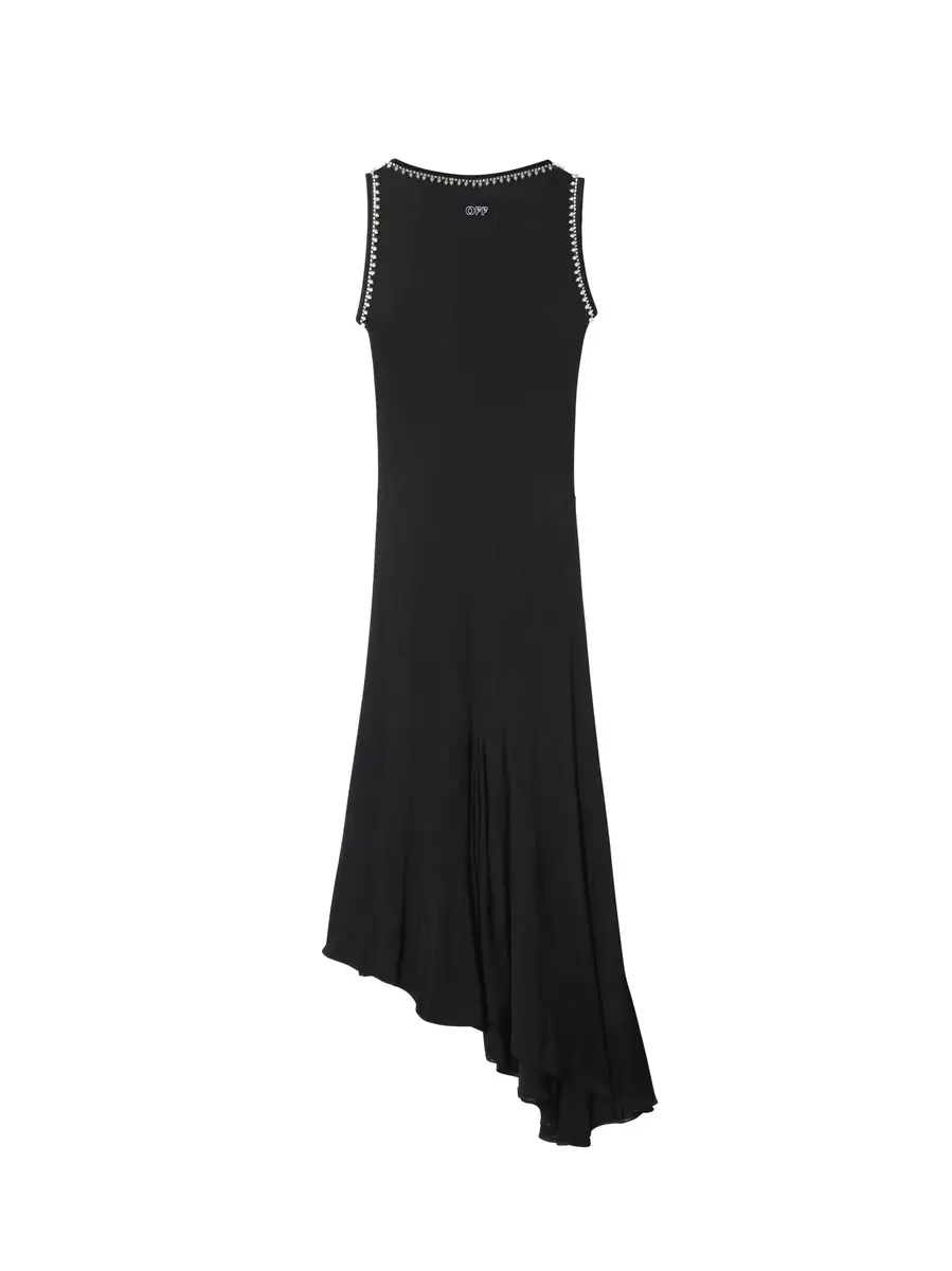 LIGHT RIB EMB 20S LONG DRESS