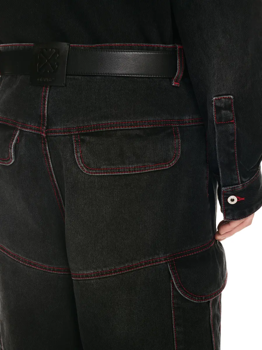 Off-White SCRIPT SAMURAI STRAIGHT JEANS | Thumbnail 5 Off-White SCRIPT SAMURAI STRAIGHT JEANS | Thumbnail 5