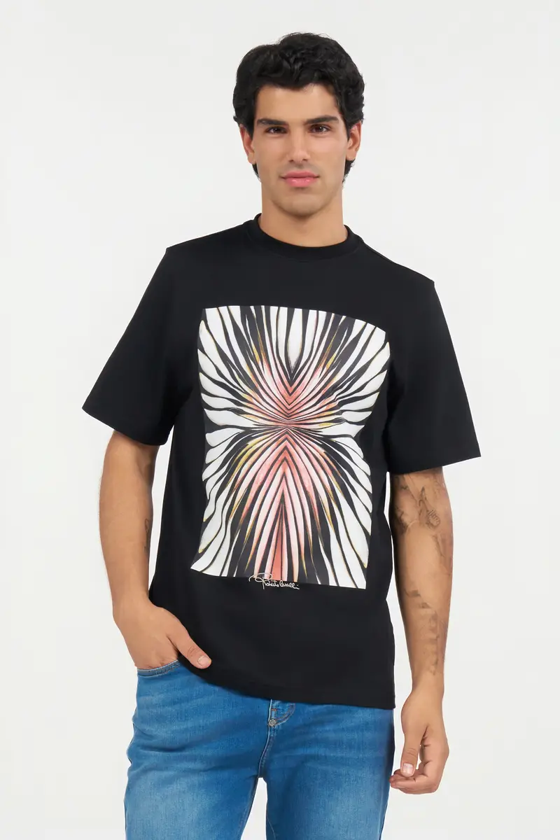 Roberto Cavalli Ray Of Pink Print T-Shirt | Thumbnail 2 Roberto Cavalli Ray Of Pink Print T-Shirt | Thumbnail 2