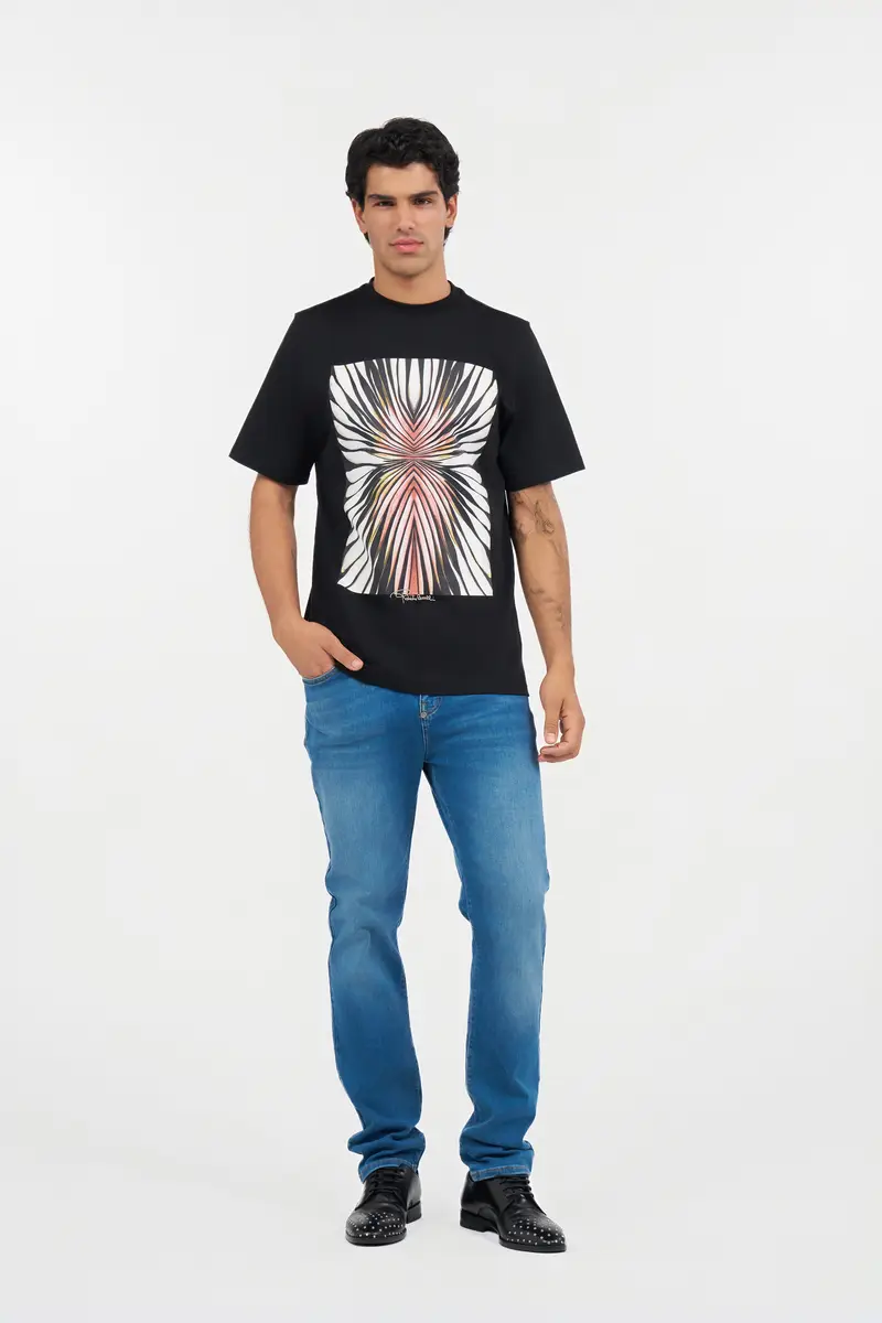 Roberto Cavalli Ray Of Pink Print T-Shirt | Thumbnail 7 Roberto Cavalli Ray Of Pink Print T-Shirt | Thumbnail 7