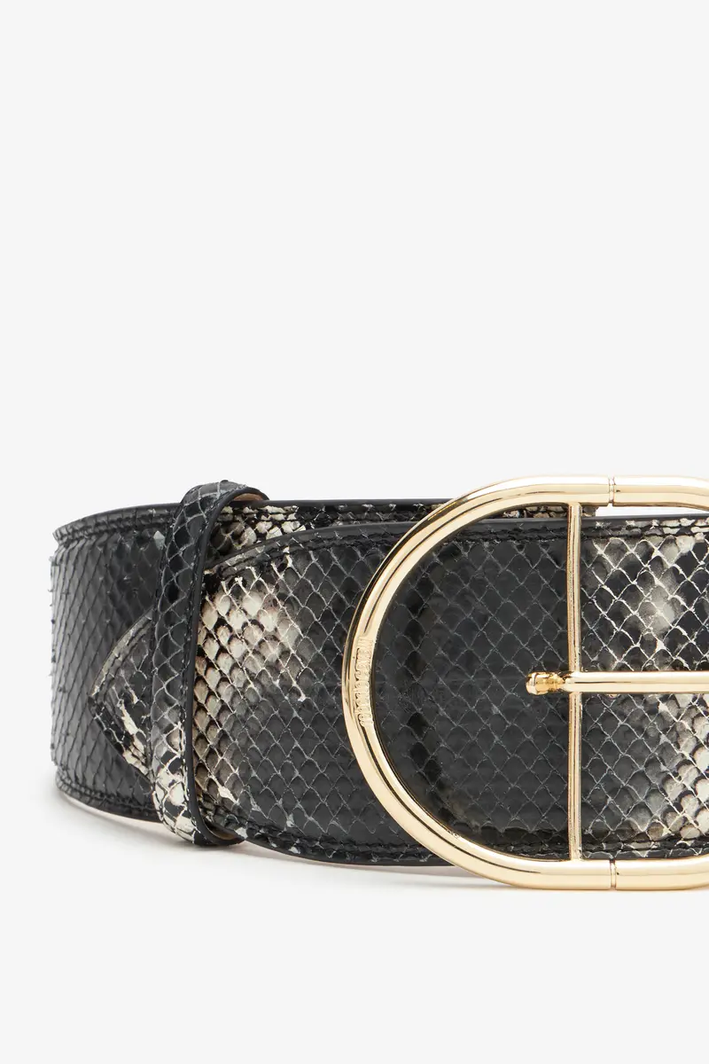 Roberto Cavalli Shaped belt in printed leather | Thumbnail 3