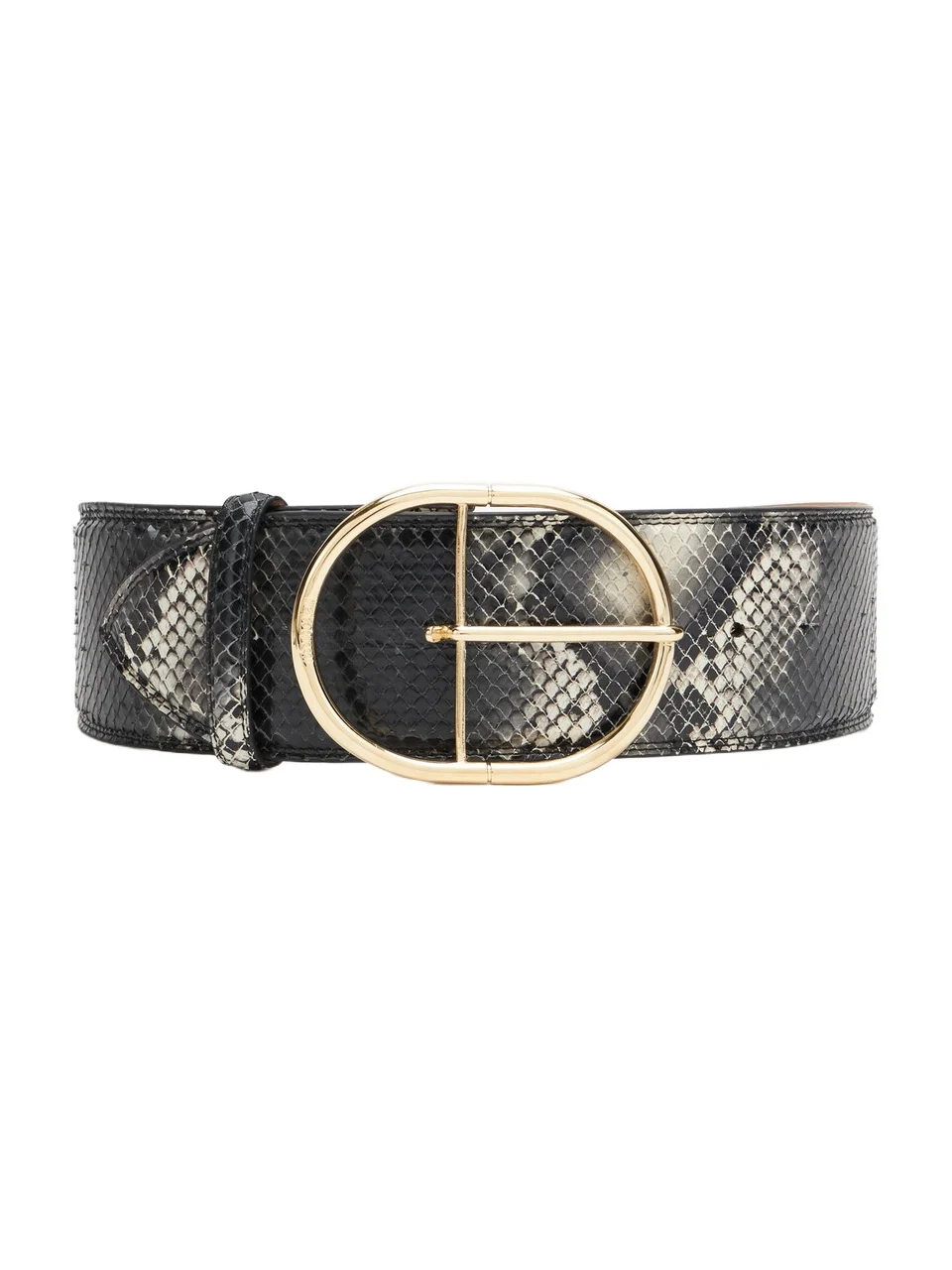 Shaped belt in printed leather Shaped belt in printed leather