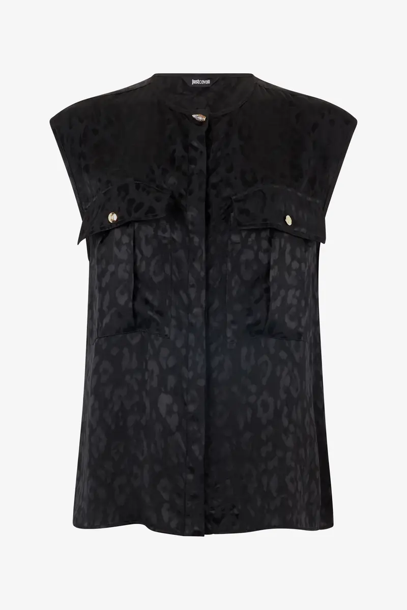 Roberto Cavalli Sleeveless Top With Jaguar Skin Design | Thumbnail 2 Roberto Cavalli Sleeveless Top With Jaguar Skin Design | Thumbnail 2