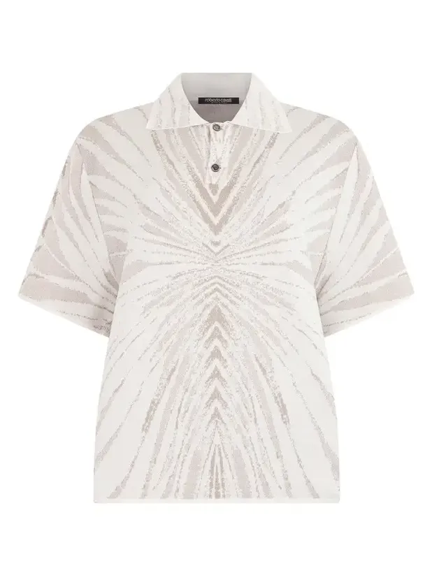 Knitted Polo With Ray Motif Knitted Polo With Ray Motif