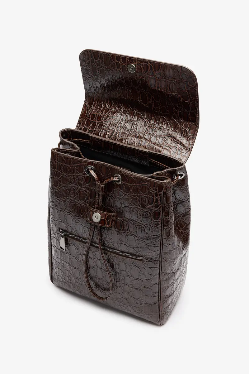 Roberto Cavalli Crocodile Scale-Effect Backpack | Thumbnail 6 Roberto Cavalli Crocodile Scale-Effect Backpack | Thumbnail 6