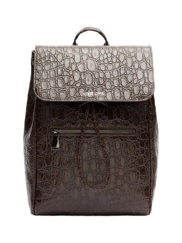 Roberto Cavalli Crocodile Scale-Effect Backpack