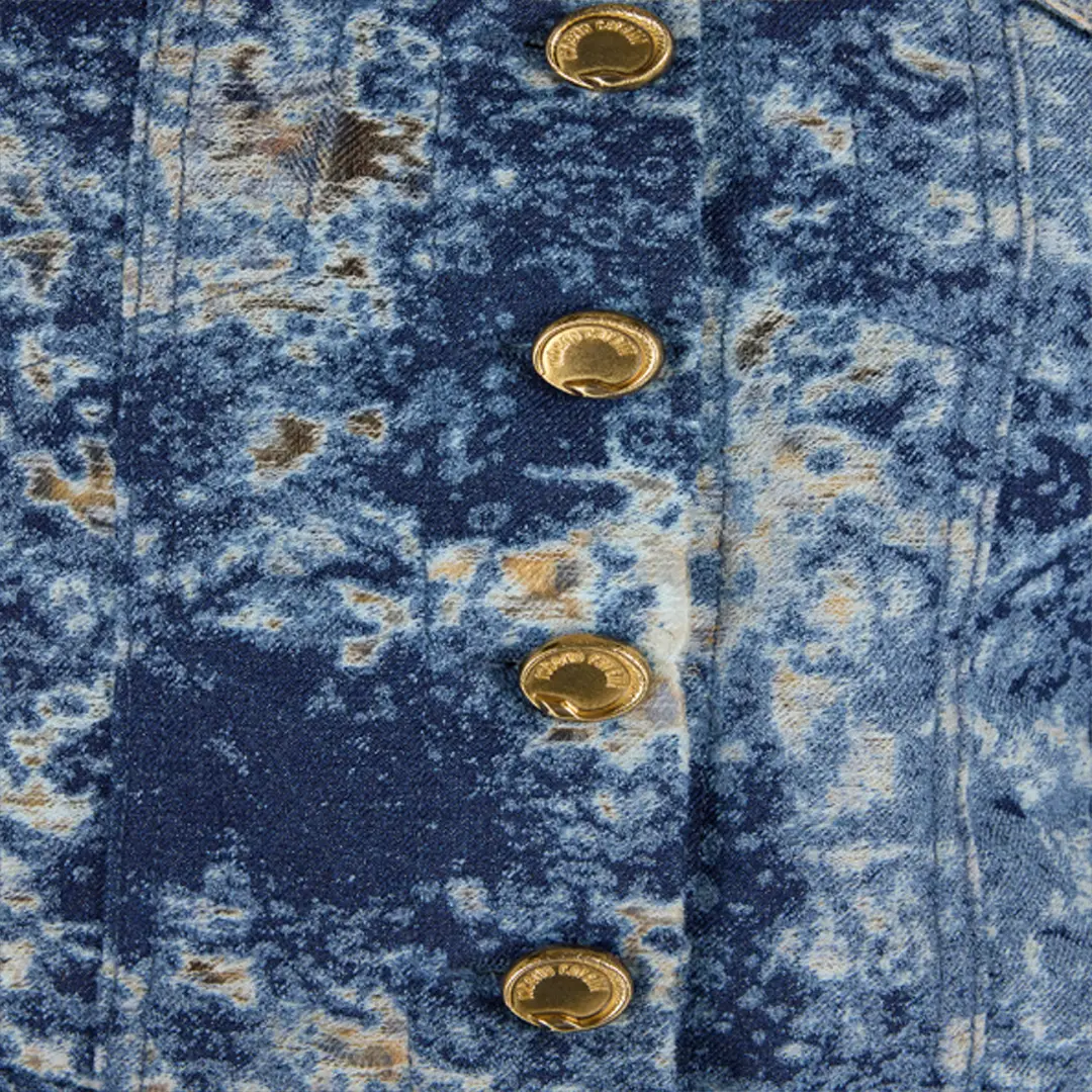 Roberto Cavalli Denim Jacket With Discoloration | Thumbnail 4