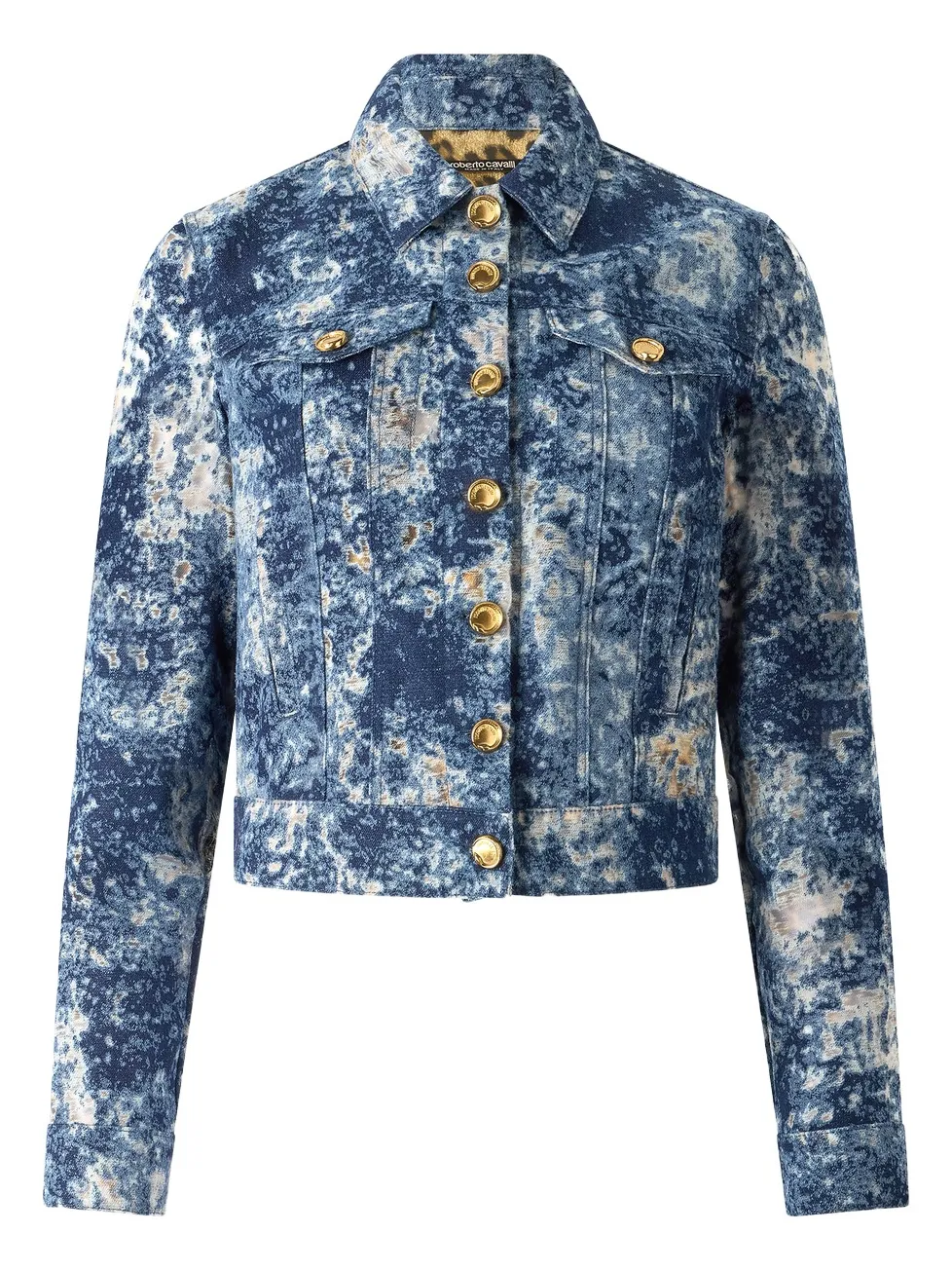 Denim Jacket With Discoloration