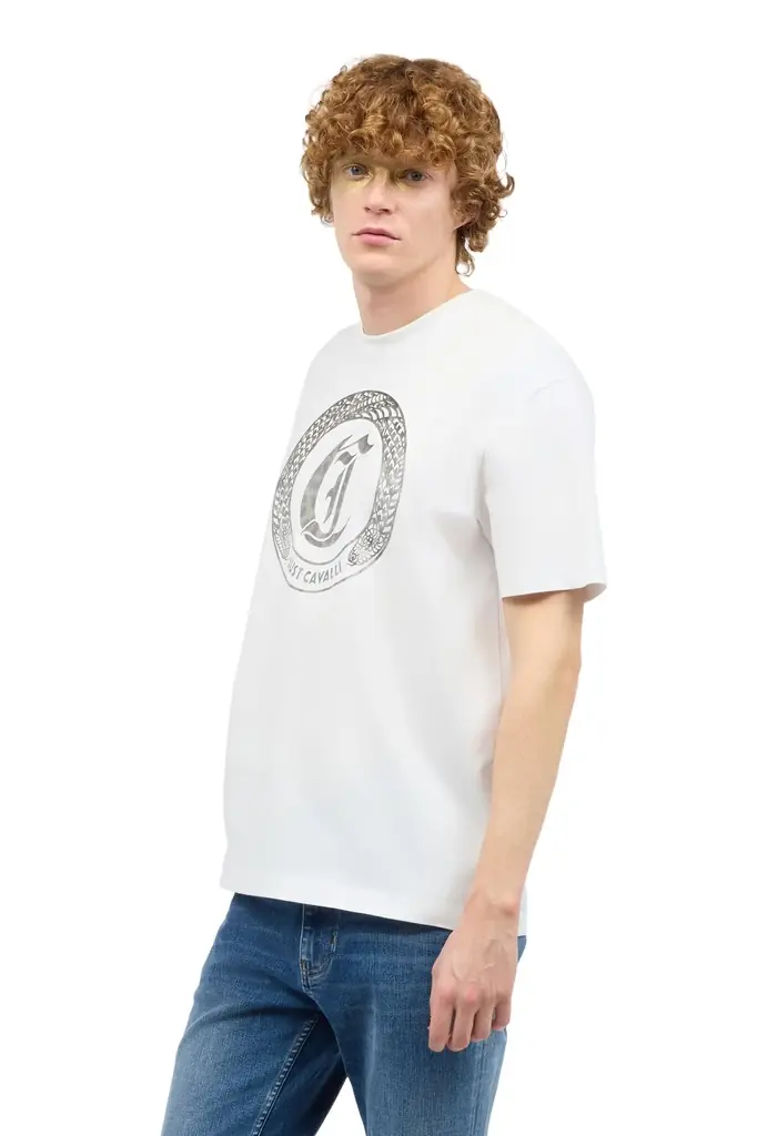 Roberto Cavalli T-Shirt With Front Logo Print