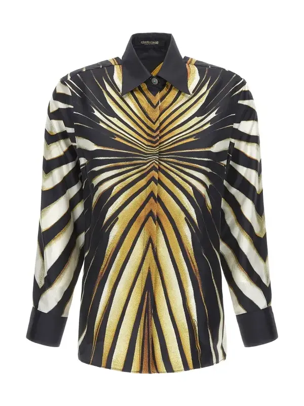 Shirt with Ray of Gold print