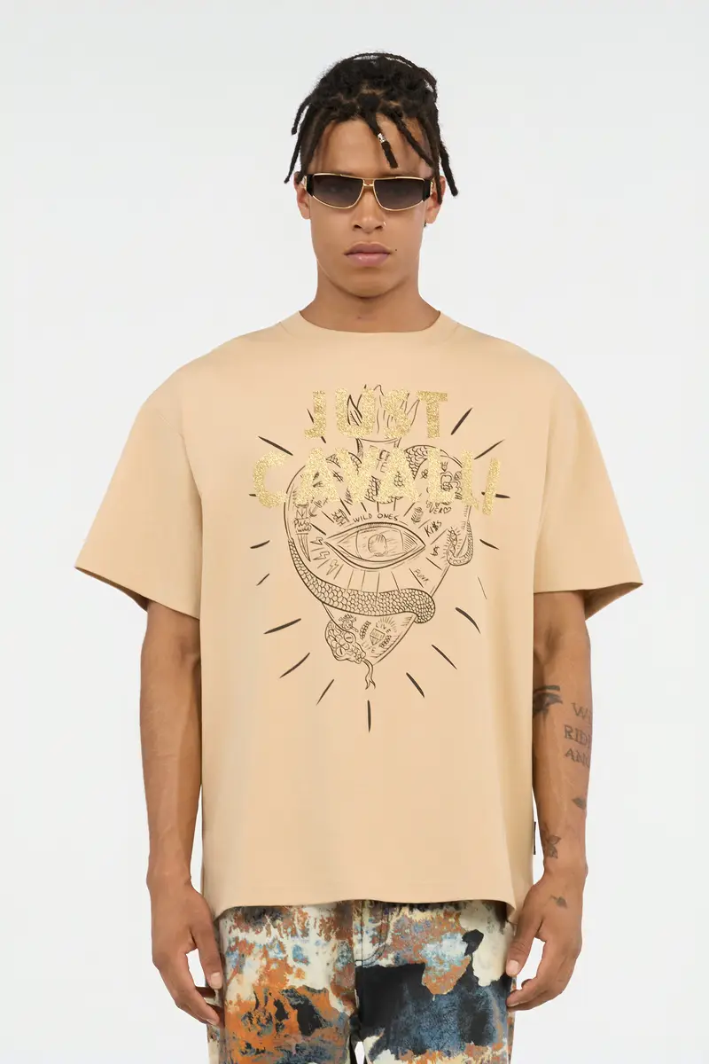 Roberto Cavalli Beige Graphic Print T-shirt | Thumbnail 2 Roberto Cavalli Beige Graphic Print T-shirt | Thumbnail 2