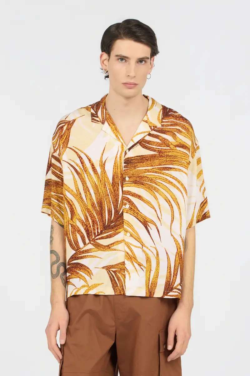 Roberto Cavalli Golden Palm Print Shirt | Thumbnail 2 Roberto Cavalli Golden Palm Print Shirt | Thumbnail 2