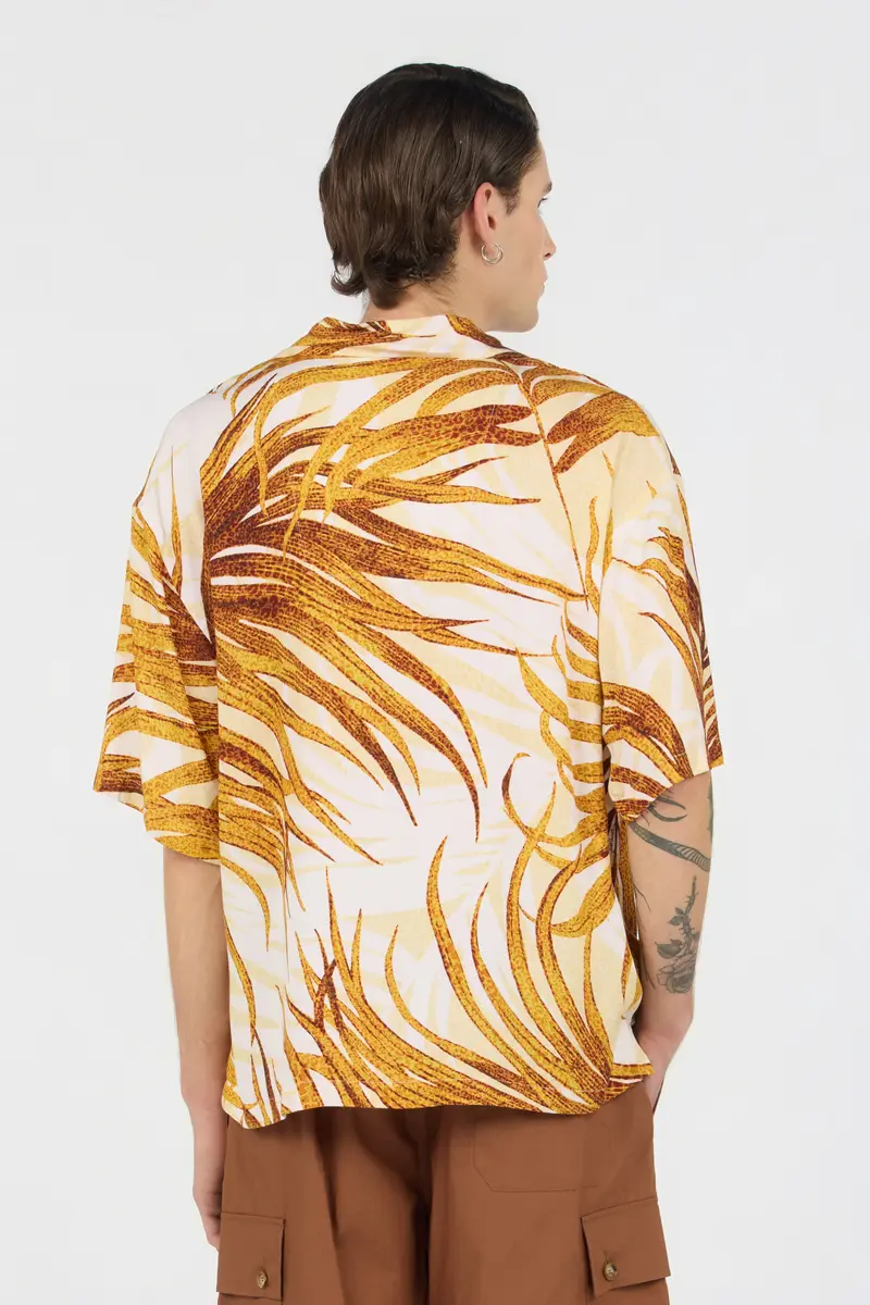 Roberto Cavalli Golden Palm Print Shirt | Thumbnail 3 Roberto Cavalli Golden Palm Print Shirt | Thumbnail 3
