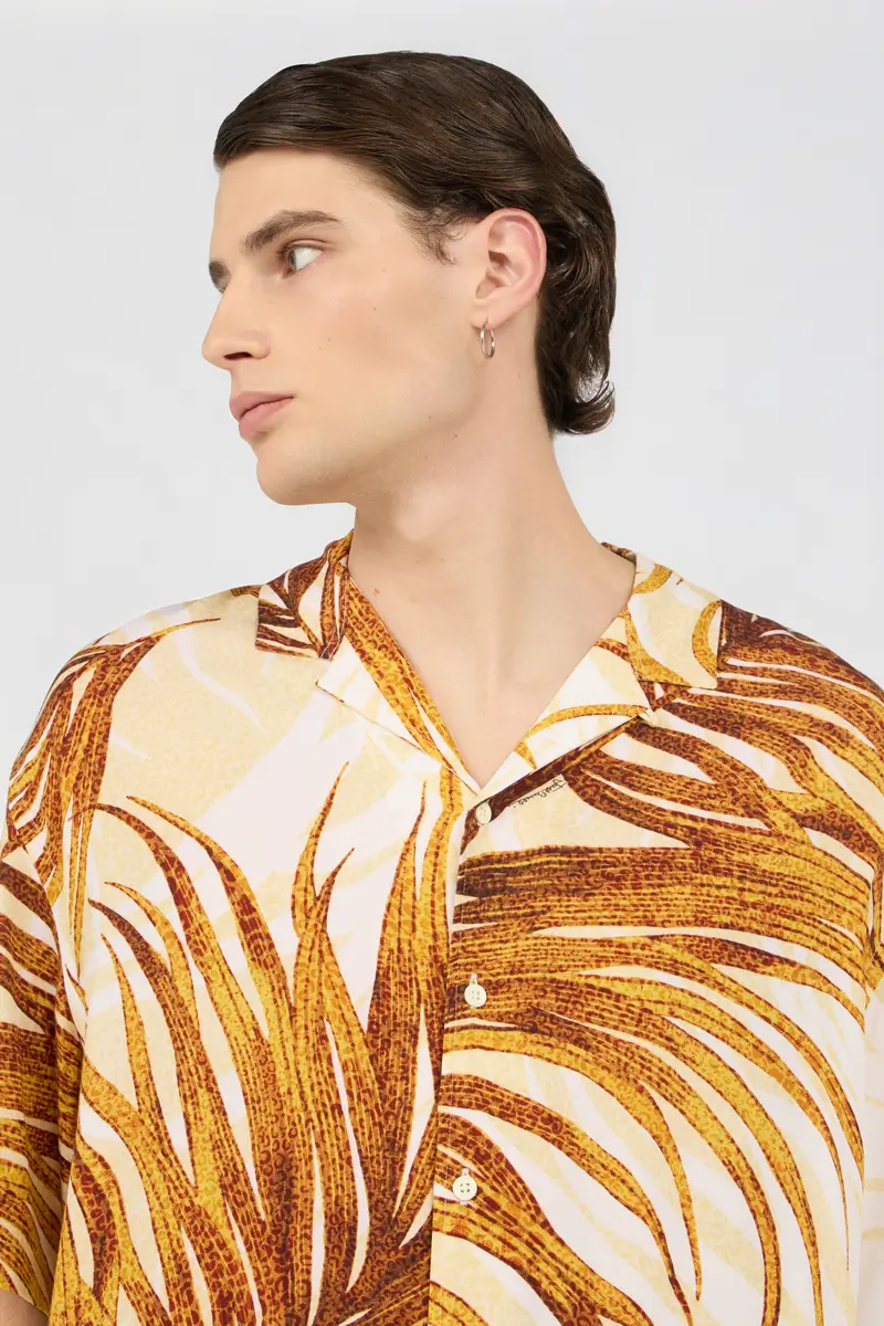 Roberto Cavalli Golden Palm Print Shirt | Thumbnail 4 Roberto Cavalli Golden Palm Print Shirt | Thumbnail 4