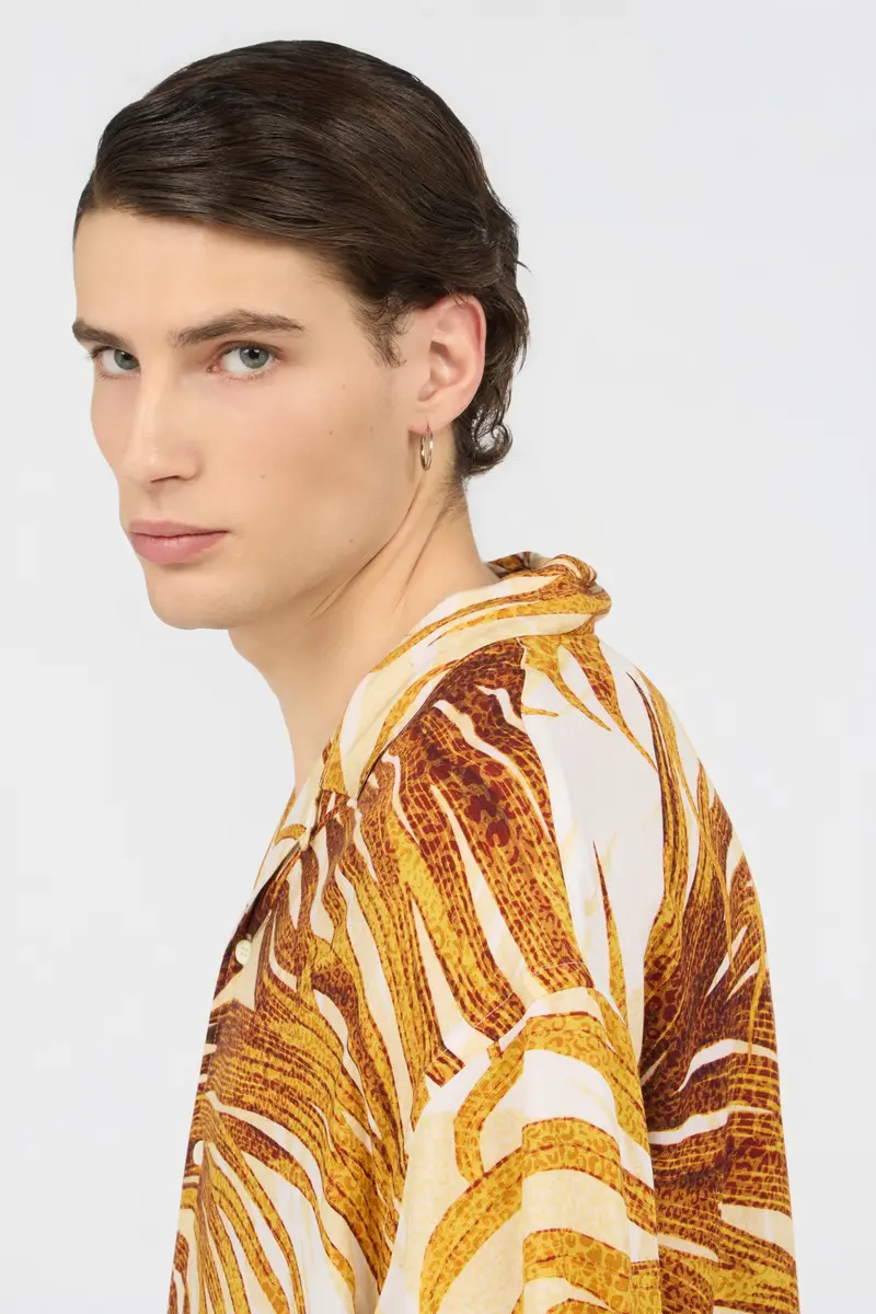 Roberto Cavalli Golden Palm Print Shirt | Thumbnail 5 Roberto Cavalli Golden Palm Print Shirt | Thumbnail 5
