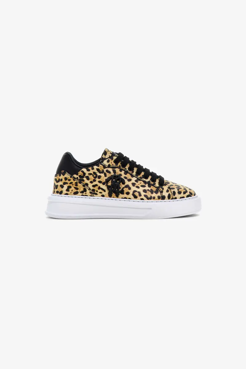 Roberto Cavalli Low-Top Sneakers with Jaguar Print | Thumbnail 2