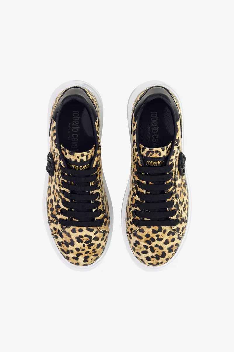 Roberto Cavalli Low-Top Sneakers with Jaguar Print | Thumbnail 5