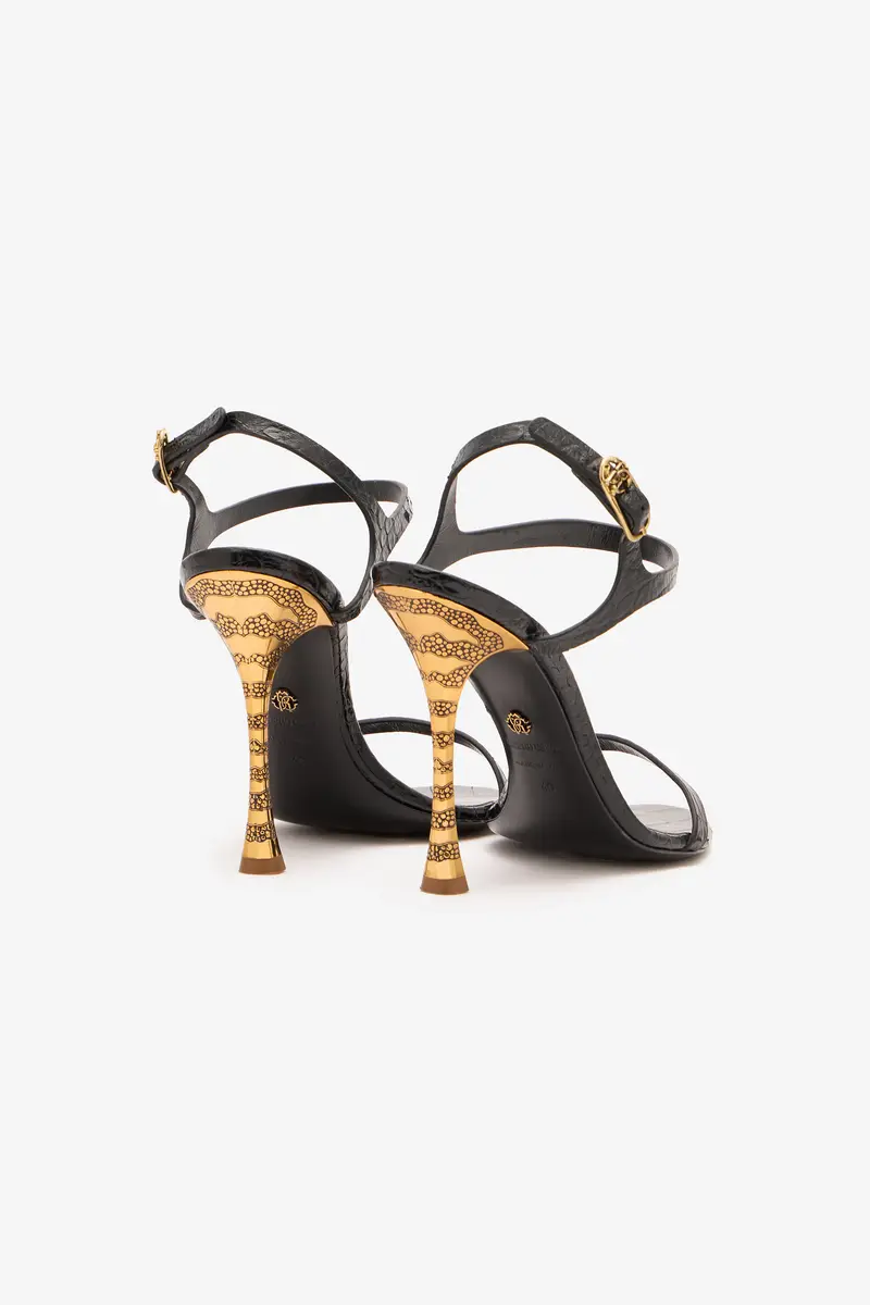 Roberto Cavalli Crocodile-Effect Slingback Sandals | Thumbnail 3 Roberto Cavalli Crocodile-Effect Slingback Sandals | Thumbnail 3