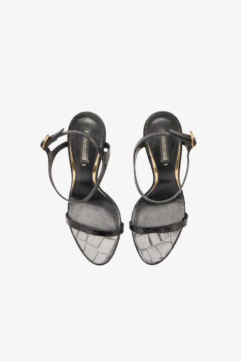 Roberto Cavalli Crocodile-Effect Slingback Sandals | Thumbnail 6 Roberto Cavalli Crocodile-Effect Slingback Sandals | Thumbnail 6