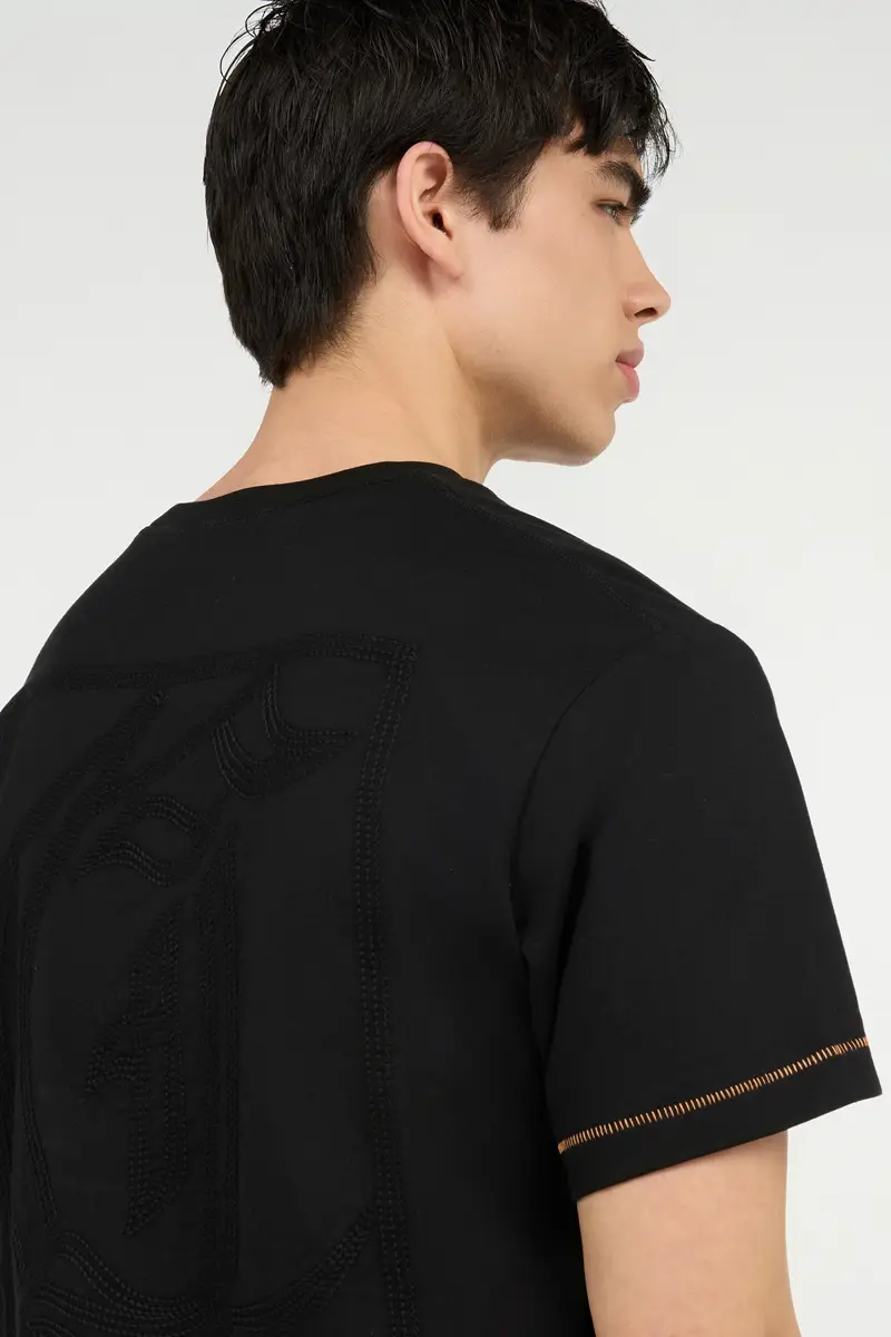 Roberto Cavalli T-Shirt With JC Monogram And Contrasting Topstitching | Thumbnail 6