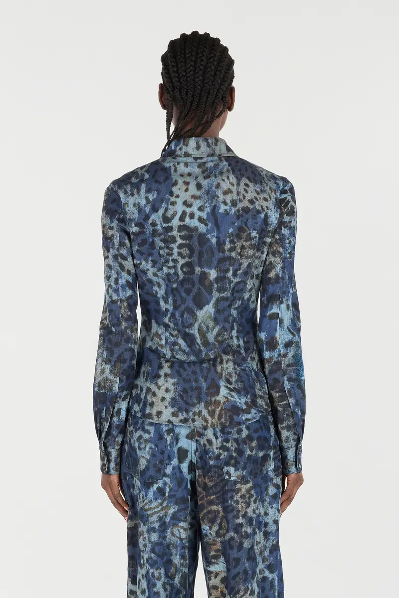 Roberto Cavalli Cotton Shirt With Jaguar Skin Print | Thumbnail 3 Roberto Cavalli Cotton Shirt With Jaguar Skin Print | Thumbnail 3