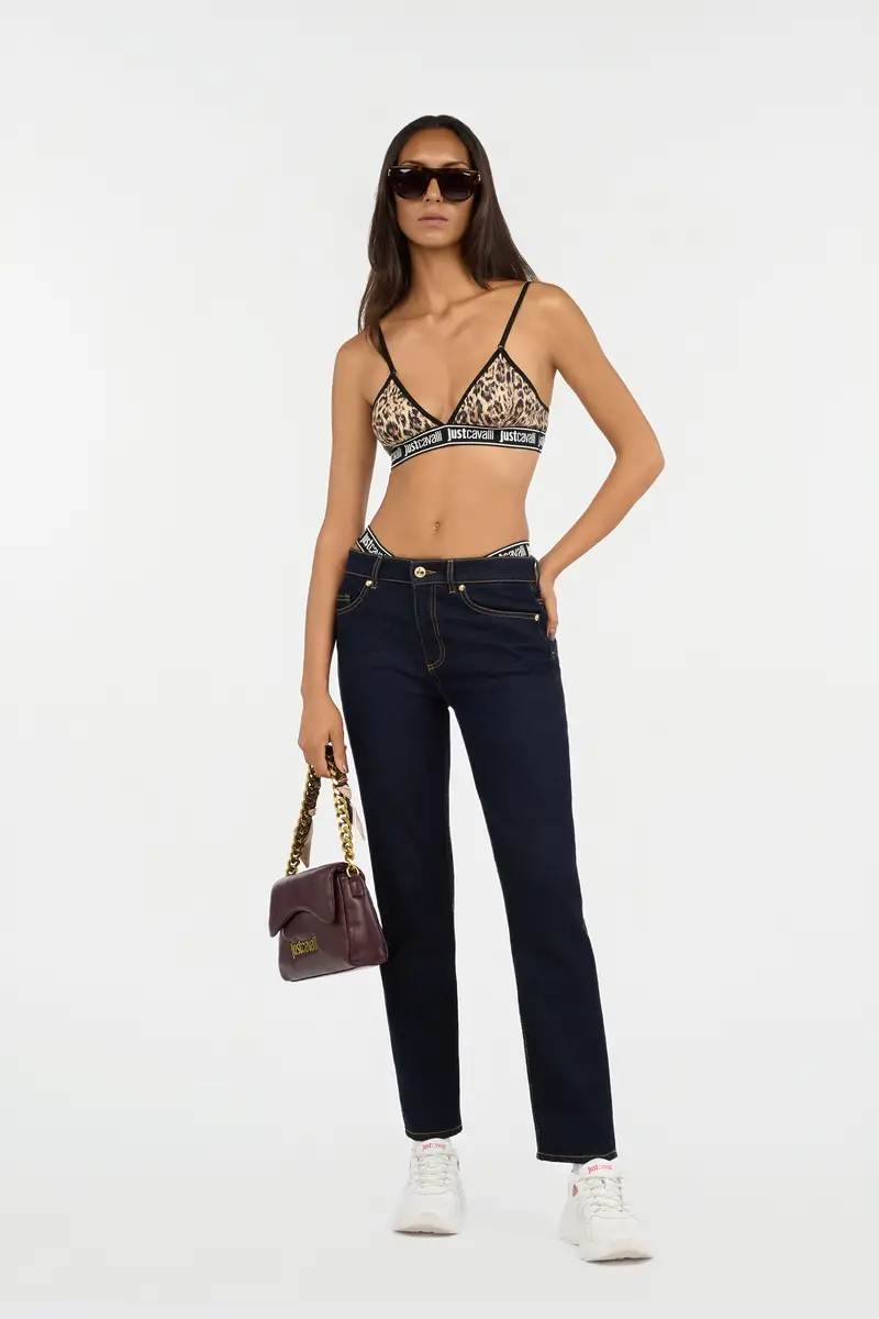 Roberto Cavalli Dark Blue Straight Leg Jeans With Contrast Stitching | Thumbnail 6 Roberto Cavalli Dark Blue Straight Leg Jeans With Contrast Stitching | Thumbnail 6