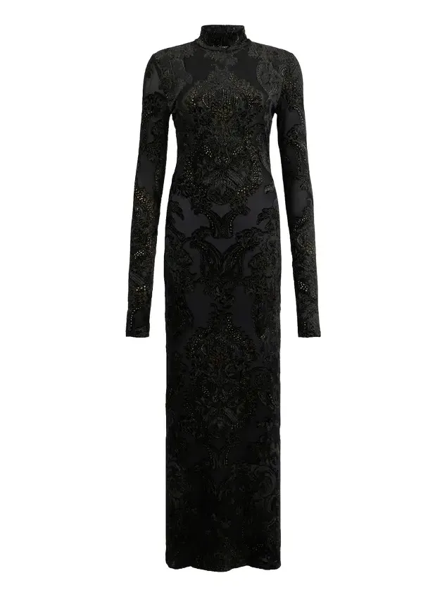 Dress with Ornamental Black Print Dress with Ornamental Black Print