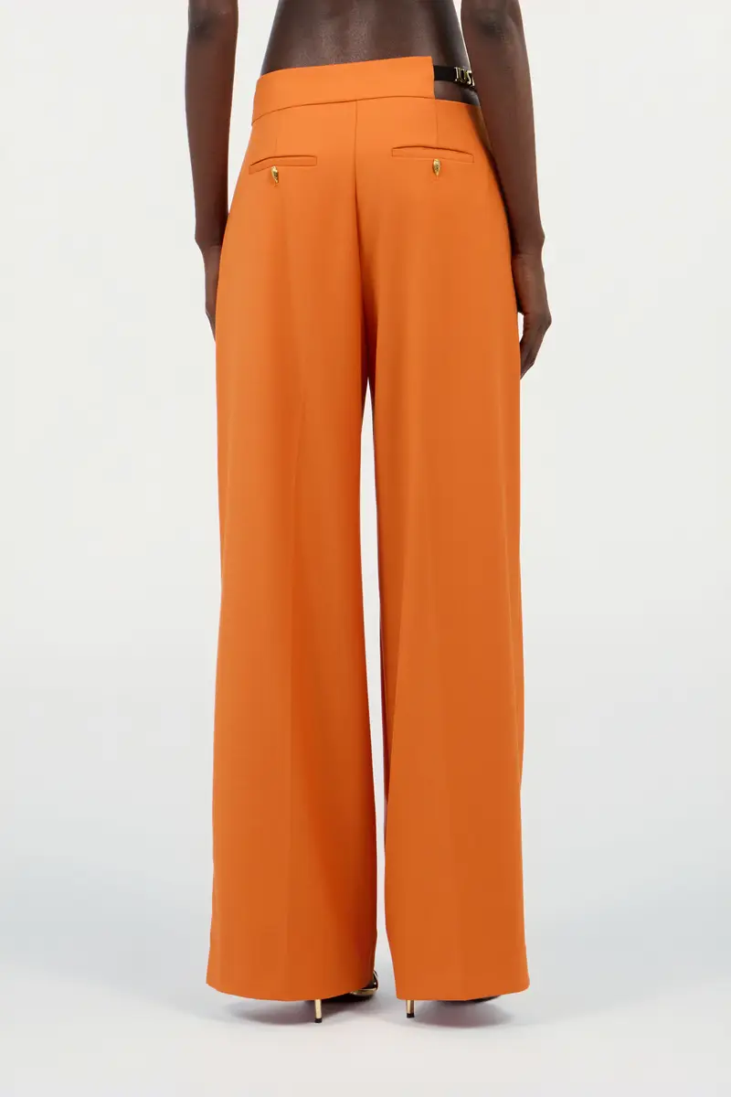 Roberto Cavalli Orange Wide-Leg Trousers With Cut-Out | Thumbnail 3 Roberto Cavalli Orange Wide-Leg Trousers With Cut-Out | Thumbnail 3