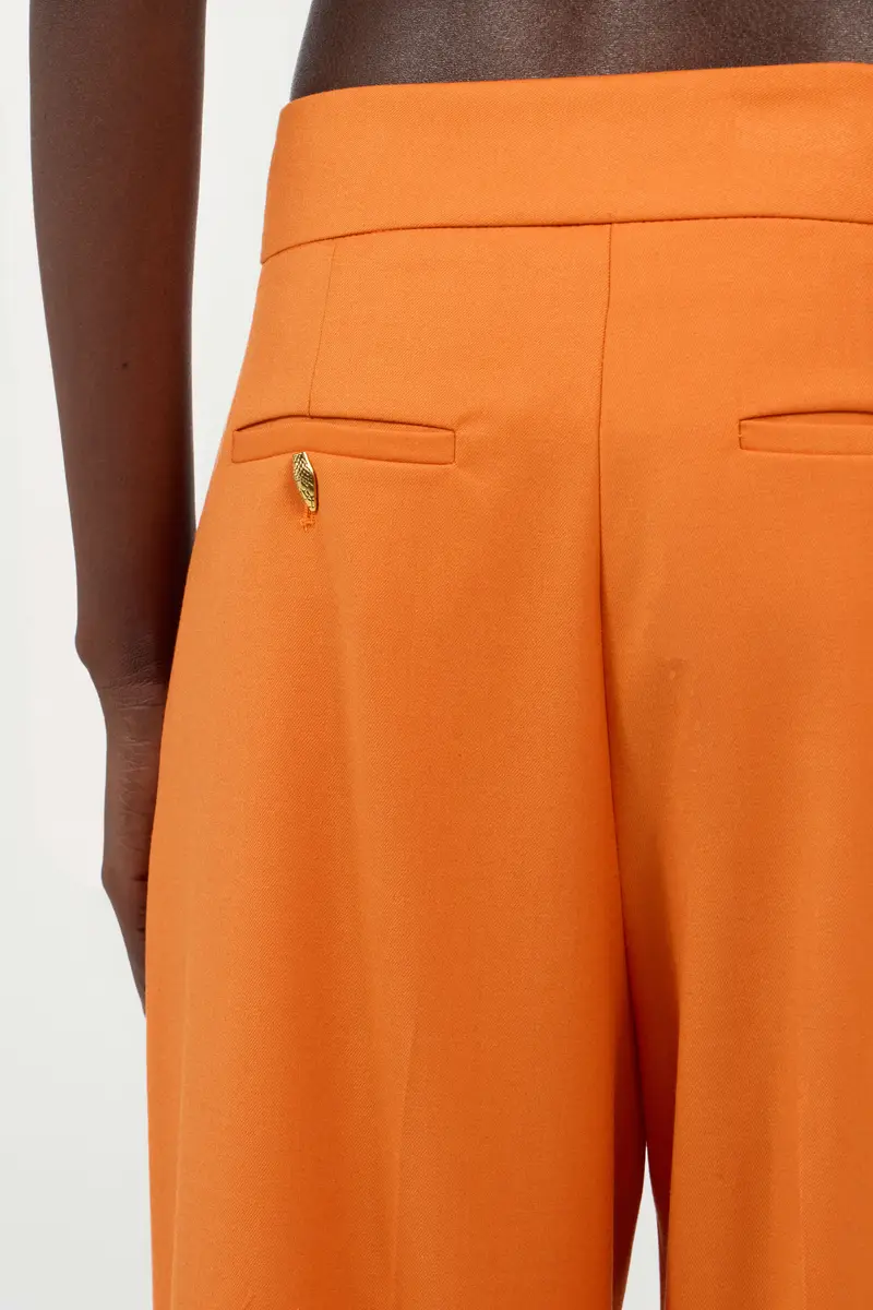 Roberto Cavalli Orange Wide-Leg Trousers With Cut-Out | Thumbnail 6 Roberto Cavalli Orange Wide-Leg Trousers With Cut-Out | Thumbnail 6