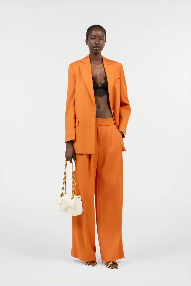 Roberto Cavalli Orange Wide-Leg Trousers With Cut-Out | Thumbnail 7 Roberto Cavalli Orange Wide-Leg Trousers With Cut-Out | Thumbnail 7