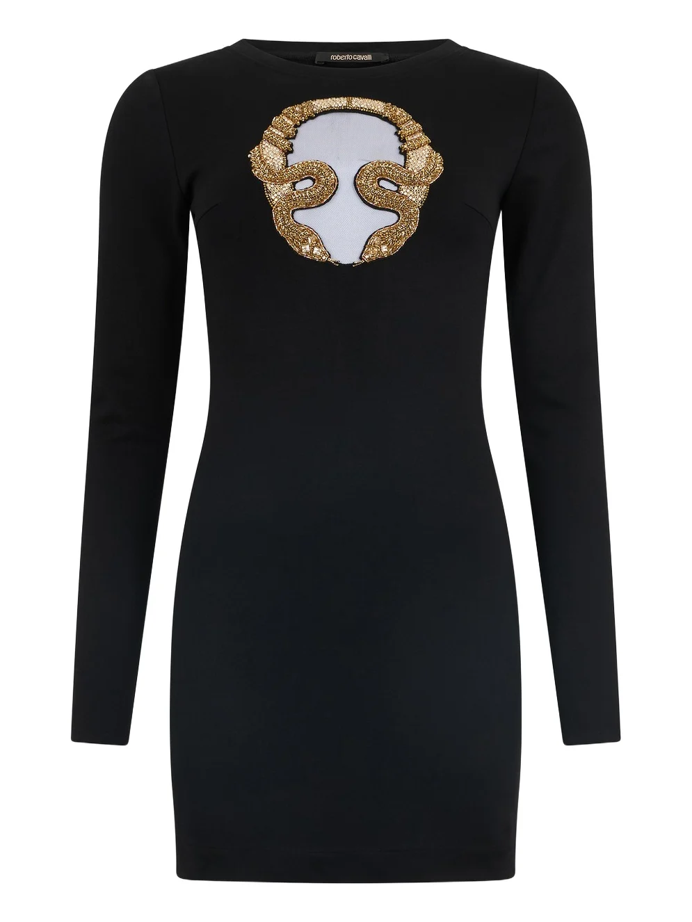 Mini Dress with Gold Embroidery