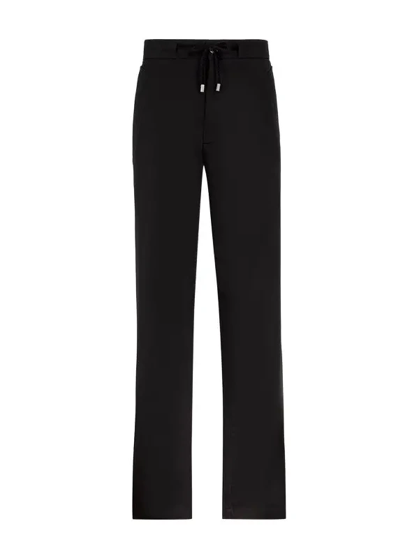 Roberto Cavalli Logo-embroidered cotton trousers