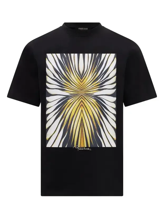 Ray Of Gold Print Pure Cotton T-shirt Ray Of Gold Print Pure Cotton T-shirt